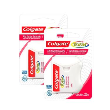 Imagem de Kit 2 Fita Dental Colgate Total Encerada 25m