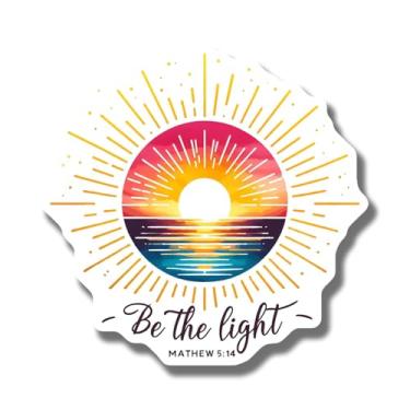 Imagem de Ímã de sol inspirador - ímã seja a luz - ímã de carro pôr do sol decoração de geladeira oceano - ímã de versículo da Bíblia - ímã de citações positivas - AAMT1688