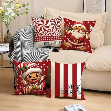 Imagem de Conjunto de capas de travesseiro de outono e inverno, almofadas de sofá decorativas minimalistas, almofadas de desenho animado para cabeceira e sala de estar (cor 4)