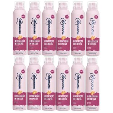 Imagem de Kit 12 Desodorante Aerossol Antitranspirante Monange Feminino Hidrataç