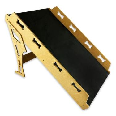 Imagem de Rampa Cachorro Pet Antiderrapante Ajustável Regulável MDF - JKVERAS