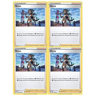 Imagem de Pokemon Trainer Set - Nessa 157/185 - Sun Moon Vivid Voltage - x4 Supporter Card Lot Y