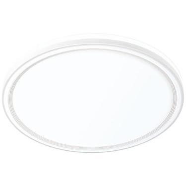 Imagem de Plafon LED Genova, 37cm, Redondo Moderno, Branco, 31W com 3 Temperaturas de Cor - Hevvy