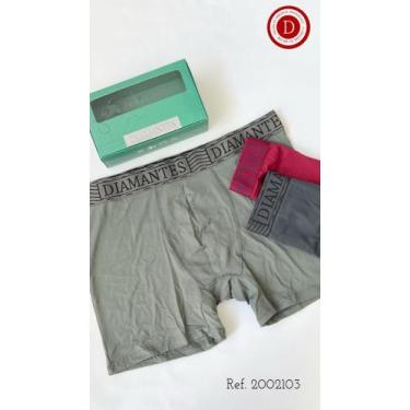 Imagem de Kit 3 cuecas Boxer Adulto Diamantes Lingerie TAM GG