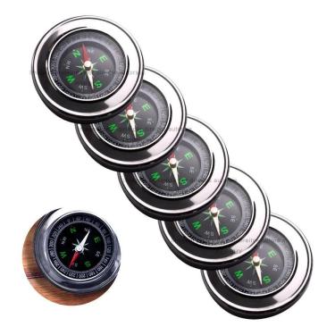 Imagem de Kit 5 Bússolas 6Cm Portátil Camping Caça Trilha