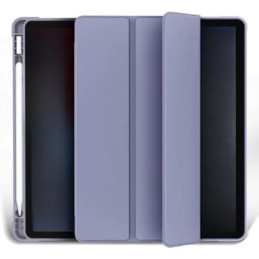 Imagem de Capa tabletCapa ipad magnetico inteligente com slot de canetas compativel Air 2 4 5 10.5 12,9 7 8 9 11 M2 M4 10 geracao A16(ipad 7/8/910.2 pol,azul marinho)