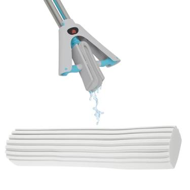 Imagem de REFIL - Rodo Mop Fácil Cabo Extensor Aço Inox Celeste