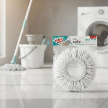Imagem de Refil mop 360 giratorio fit pequeno flash limp 100% em microfibra