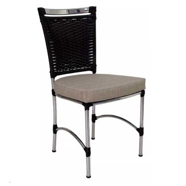 Imagem de Cadeira Em Alumínio E Fibra Sintética Jk Trama Original Tabaco