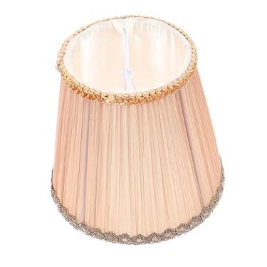 Imagem de KALLORY Abajur de tecido pequeno clip-on capa de parede design de renda vintage sombra de luz interna para lustre e luminária de mesa