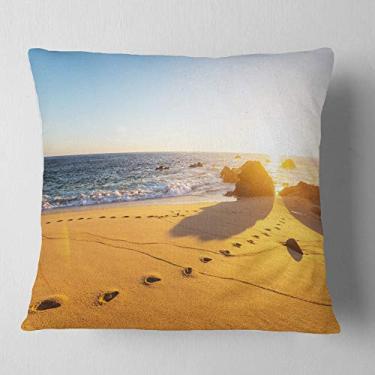 Imagem de Sala de estar, sofá, almofada de alta qualidade + capa de almofada impressa em ambos os lados 66 cm x 66 cm da Designart