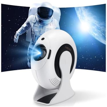 Imagem de Mini projetor 4K atualizado 2025 com WiFi e Bluetooth, projetor portátil inteligente XIAOHUI compatível com multimídia/celular/tablet/laptop/PC Android