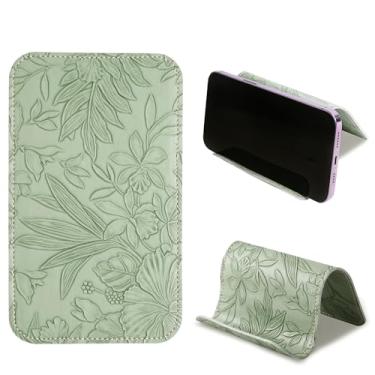 Imagem de Haecsfl Essenciais de viagem de avião para celular com aba flexível e suporte de tablet flexível para mesa, cama, esteira, casa e acessórios de viagem de avião em voo (1-verde esculpido2)