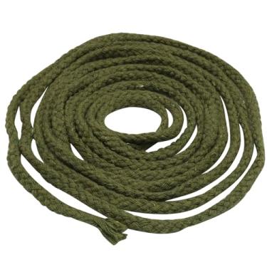 Imagem de Verkelly Cordão de macramê de algodão natural de 5 mm x 90 m - Corda trançada de 8 fios para projetos DIY, tapeçarias de parede, cabides de plantas e decoração de casa (verde)