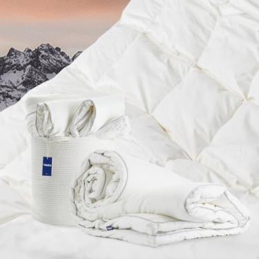 Imagem de Vesta Edredão pesado de penas de ganso húngaro 95%, enchimento de enchimento 750 para inverno, proporção 95/5 premium, design de caixa defletora (King/Cali King)