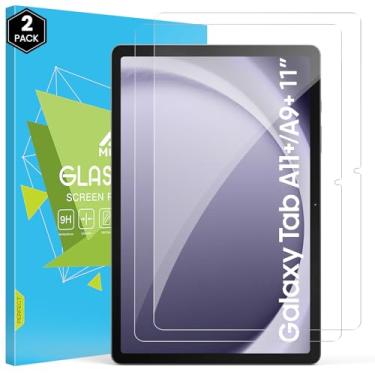 Imagem de MoKo Pacote com 2 protetores de tela para Samsung Galaxy Tab A11 Plus/A11+ 28 cm 2025, vidro temperado de alta definição para Galaxy Tab A9 Plus, rigidez 9H, película fina de vidro