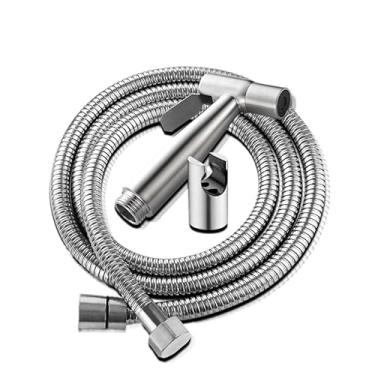 Imagem de Ducha Higiênica Com Registro Torneira Dupla Escovado Banheiro Lavabo(D-Prata)