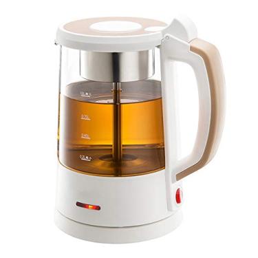 Imagem de Chaleira de vidro elétrica - 1,0 litro LED azul iluminado portátil escritório desligamento automático aço inoxidável fervura rápida jarro de chá chaleira bule de chá desligamento automático