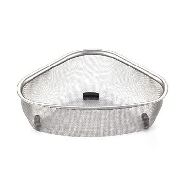 Imagem de Yosoo Cesta de Drenagem da Pia, Cesta de Aço Inoxidável do Filtro da Cozinha do Triângulo para a Gestão de Resíduos, Fácil Uso Em Cantos da Cozinha (A)