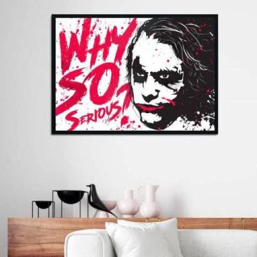 Imagem de Quadro Decorativo Coringa Why So Serios 34x23Cm - Quadros On-Line