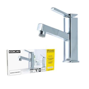 Imagem de Kokay Torneira Bancada Monocomando Bica Baixa Móvel - Inox