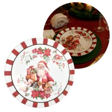 Imagem de MELAMINE NATAL PRATO SOBREMESA 20CM