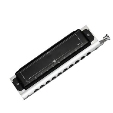 Imagem de Gaita cromática profissional para amantes de música harmônica chave de C 10 furos 20 tons (1020)