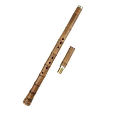 Imagem de Flauta de bambu de madeira F instrumento tradicional de sopro de madeira adequado para iniciantes