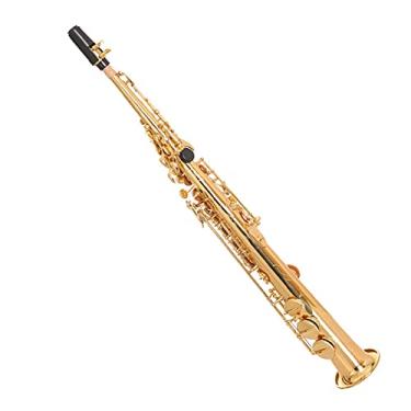 Imagem de Saxofone profissional B tubo de alisamento plano saxofone soprano/instrumento de sopro/sopro tudo-em-um saxofone soprano kit para iniciantes