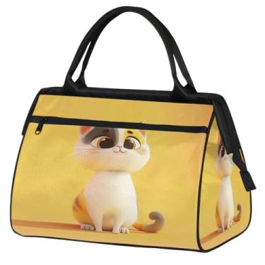 Imagem de Bolsa pequena para o fim de semana para mulheres, homens, borboletas, animais, colorida, dobrável, para viagem, bolsa de ginástica, Cor: 29, 15.2*8.3*11.6 inch