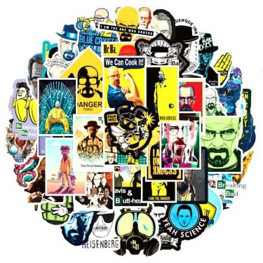 Imagem de Adesivo Breaking Bad Anime Vinil PVC 50 unidades de 5-8 cm à prova d`água