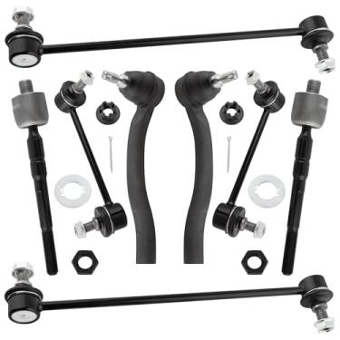 Imagem de YMAUGP 8 peças de barra estabilizadora traseira dianteira estabilizadora extremidade de extremidade externa interna para Acura MDX 2007 2008 2009 2010 2011 2012 2013 K750124 K90716 K90717 ES800825