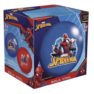 Imagem de Bola Infantil Vinil Homem Aranha Azul n 8 Lider Brinquedos - 789812511