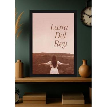 Imagem de Quadro Lana Del Rey Voz com Vidro e Moldura Preta - Spark Loja