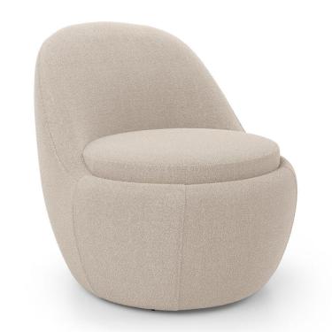 Imagem de Poltrona Orgânica Living Memphis Fixa Bouclê Bege - Desk Design