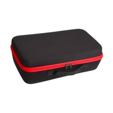 Imagem de Generic Caixa de ferramentas rígida com alça, portátil, grande capacidade, estojo para ferramentas, bolsa com zíper para ferramentas de bricolagem, presente, Vermelho