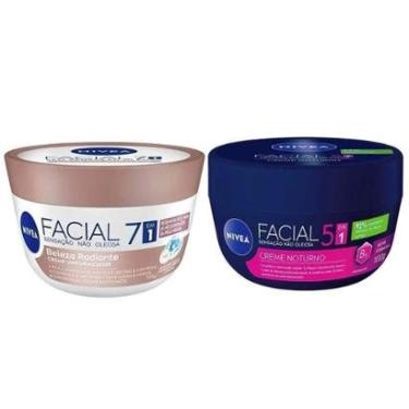 Imagem de NIVEA Kit – Creme Hidratante Facial 7 em 1 Beleza Radiante 100g + Creme Hidratante Facial Noturno 10-Unissex