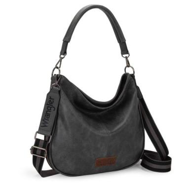 Imagem de Bolsa Hobo Wrangler WG129-1022GY para mulheres em material vegano - Mo