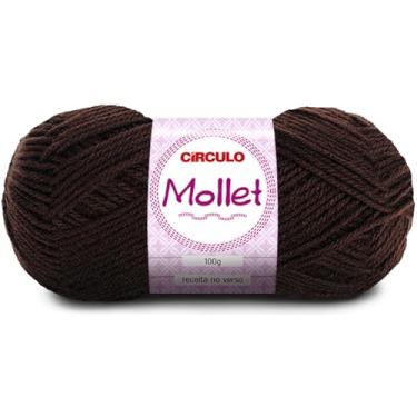 Imagem de Fio Mollet Círculo 100g 200m Lã Acrílica Tricô Crochê Artesanato Touca Cachecol Inverno Novelo (608 - CHOCOLATE)
