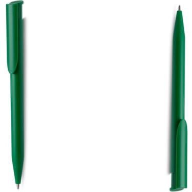 Imagem de Caneta Esferográfica em Alumínio Reciclado, Retrátil, Escrita Azul, Corpo Emborrachado, Ponta Touch, Refil Tipo Parker, Ambidestro, 15g (Kit 2 verde)