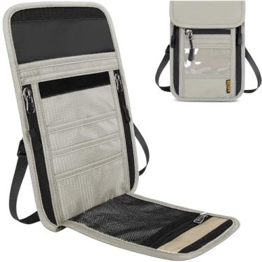 Imagem de vastsky Carteira de pescoço de viagem com bloqueio de RFID – Suporte oculto para passaporte e bolsa antifurto para dinheiro para homens e mulheres, organizador de roupas íntimas ocultas leve com alça