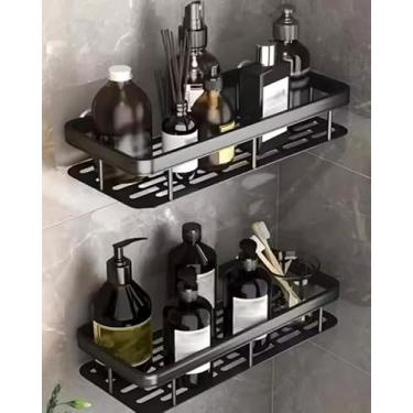 Imagem de Kit Com 2 Suportes de Parede Porta Shampoo Box Banheiro Sem Furadeira