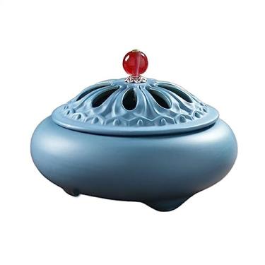 Imagem de porta-vara de incenso Queimador de incenso aromaterapia para casa, suporte placa pequena cerâmica para meditação, melhorar o Feng Shui