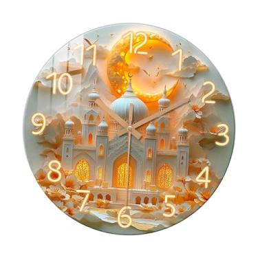 Imagem de Ｂｅｓｇａ Relógio de parede Castelo, relógio de acrílico decorativo, silencioso, sem -taque, para escritório, amantes da música, quarto, escola, 25cm