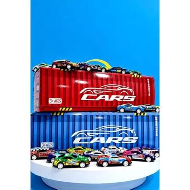 Imagem de Kit 48 Carrinhos de Atrito com Pista Transformável na Caixa - Mini Veículos Colecionáveis - Brinquedo Educativo POWER TOYS para Crianças a Partir de 3 Anos