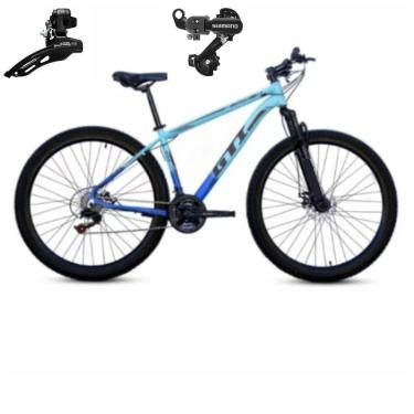 Imagem de Bicicleta Mtb Aro 29 Gti Roma 21v Indexado Freio Mecânico Suspensão 80mm Cambios Shimano-Unissex