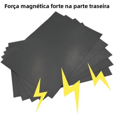Imagem de Folhas Magnéticas Pretas A4 0.5mm Para Refrigerador, Fotos, Corte De I