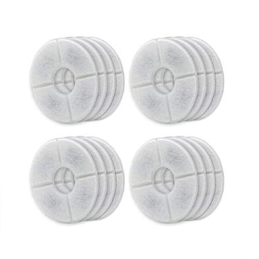 Imagem de Filtro de reposição para fonte água gatos beber cachorros Dispenser animais estimação com carvão ativado coco e resina troca iônica automática cascata