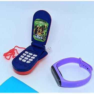Imagem de Kit Relógio Infantil Digital Prova água Bracelete Sports Watch + Celul