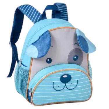 Imagem de Mochila Infantil Costas Animais Zoo Clio Pets, Azul, UN
